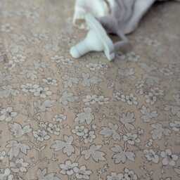 Floral Crib Sheet Beige French Girl Bedding - thumbnail 2