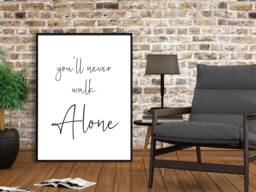 You'll Never Walk Alone - Liverpool Football Wall Print Home Decor Gift Bespoke Poster A5 A4 A3 Framed - thumbnail 1