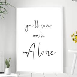You'll Never Walk Alone - Liverpool Football Wall Print Home Decor Gift Bespoke Poster A5 A4 A3 Framed - thumbnail 2