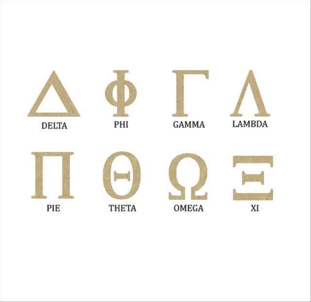 Wooden Greek Letters - Unpainted Sorority & Fraternity Wall Decor - image 1