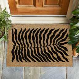 Palm Leaf Doormat, Tropical Design Mat, Boho Entryway Rug, Housewarming Gift, Outdoor Welcome New Home Decor, Gift For Her - thumbnail 1