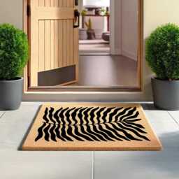 Palm Leaf Doormat, Tropical Design Mat, Boho Entryway Rug, Housewarming Gift, Outdoor Welcome New Home Decor, Gift For Her - thumbnail 3