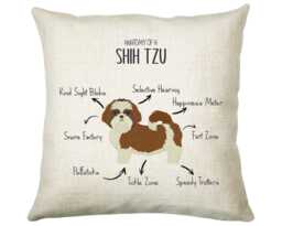 Anatomy Of A Shih Tzu Funny Gift For Him Or Her Cushion Pillow Bedroom Decor Stc0087 - thumbnail 1
