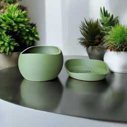 Modern Planter - Sleek Minimalist Design - Multiple Colours Indoor Plant Pot 3D Printed UK Made - thumbnail 2