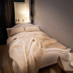 Merino Wool Blanket/ Winter Fluffy Blanket, Baby Handmade Warm Weighted Duvet Bedroom - thumbnail 4