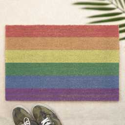 Lgbt Flag Door Mat Rainbow Pride Doormat Indoor Front Welcome Entrance Coir - thumbnail 1