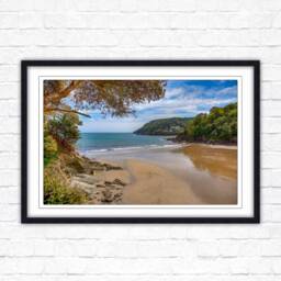 Salcombe North Beach Canvas Print Devon Coastal Seaside Art Wall Decor - UK Landscape Photography Gift - thumbnail 2