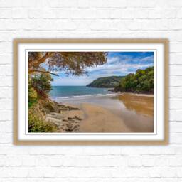 Salcombe North Beach Canvas Print Devon Coastal Seaside Art Wall Decor - UK Landscape Photography Gift - thumbnail 3