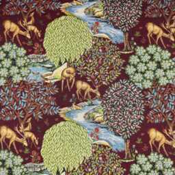 Custom Made William Morris The Brook Wine Blackout/Lining Pocket Top Heading - thumbnail 2