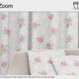 Curtains - Mockup Photoshop Linen Drapes & Pillows Curtain Panel Custom - thumbnail 3
