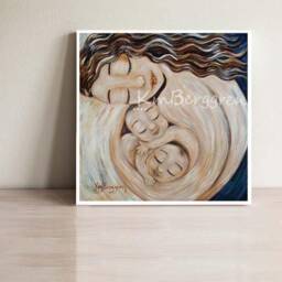 Gift For Mom Of Twins, Signed Art Print By Kmberggren - in Good Hands - thumbnail 1