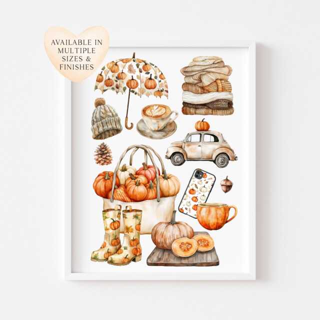 Autumn Vibes Cosy Fall Home Decor Unframed Wall Art Poster Print - image 1