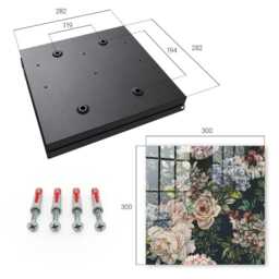 Floral Pattern Wall Mounted Key Cabinet, Green Box For Home, Painterly Flowers & Plants, Lovers Of Nature Elegance - thumbnail 4