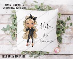 Hairdresser Pillow, Cushion, Hairdresser, Hair Stylist, Salon Owner, Gift For Salon - thumbnail 1
