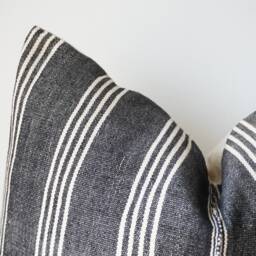 Tribal Hemp Hand Woven Striped Natural Dye Color Hmong Pillow Cover - thumbnail 3