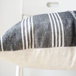 Tribal Hemp Hand Woven Striped Natural Dye Color Hmong Pillow Cover - thumbnail 4
