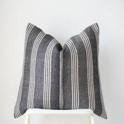 Tribal Hemp Hand Woven Striped Natural Dye Color Hmong Pillow Cover - thumbnail 2