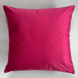 Pink Silk Velvet Cushion Cover, Turkish Jacquard Cushion, Ikat Decorative Pillowcase 16''x16''/40x40 cm - thumbnail 4