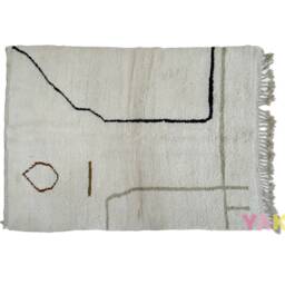 Yakiti - 5X8Ft Moroccan Rug, Beni Ourain Area Modern Wool Living Room Beniourain Handmade Soft Carpet, 168 cm X 247 - thumbnail 3