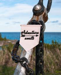 Adventure Awaits Wall Hanging Banner - Hand Made & Embroidered