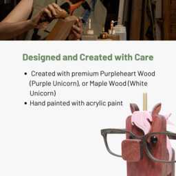 Purple Unicorn Eyeglass Stand/Glasses Holder - thumbnail 2