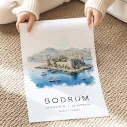 Turkey Travel Print, Bodrum Poster, Gifts, Prints, Europe Holiday Walls, Wall Decor, Gifts - thumbnail 2