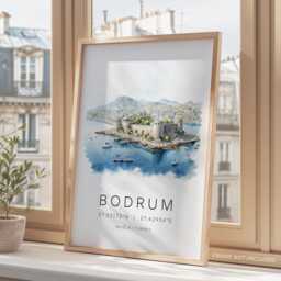 Turkey Travel Print, Bodrum Poster, Gifts, Prints, Europe Holiday Walls, Wall Decor, Gifts - thumbnail 3