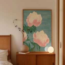 Pink Peony Poster, Floral Wall Art, Botanical Flower Print - thumbnail 3