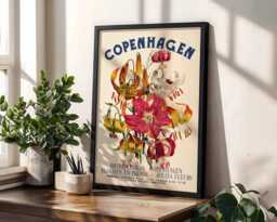 Copenhagen Flower Market Poster - Vintage Floral Wall Art Print - thumbnail 1