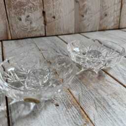 Vintage Italian Crystal Taper Candle Holders With Red Candles - Set Of 2 - thumbnail 4