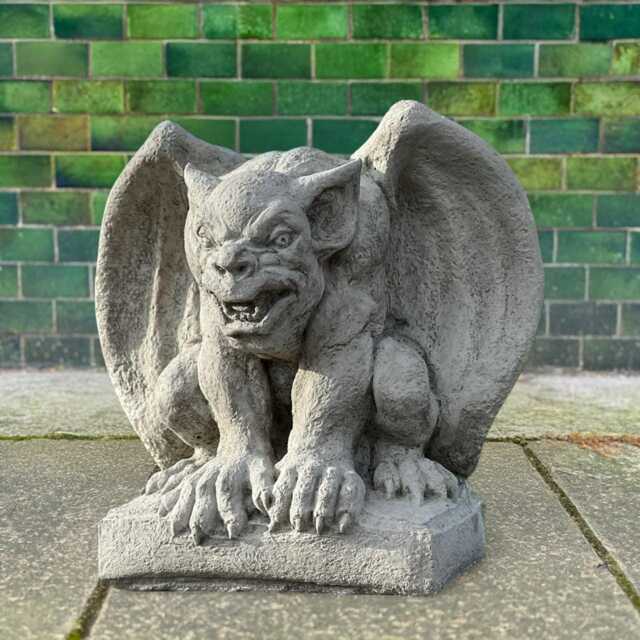Concrete Gargoyle Figure Stone Monster Statue Outdoor For Garden Decoration Yard Scary Creature Sculpture Gothic Ornament - image 1
