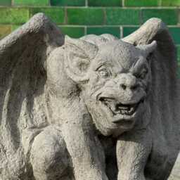 Concrete Gargoyle Figure Stone Monster Statue Outdoor For Garden Decoration Yard Scary Creature Sculpture Gothic Ornament - thumbnail 4