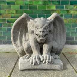 Concrete Gargoyle Figure Stone Monster Statue Outdoor For Garden Decoration Yard Scary Creature Sculpture Gothic Ornament - thumbnail 3
