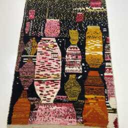Hand-Knotted Moroccan Rug Genuine Lamb Wool Beni Ourain Berber Rug - thumbnail 3