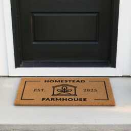 Farmhouse Doormat Personalized - Custom Family Name Or Welcome Mat Rustic Home Gift Decor Rug - thumbnail 2