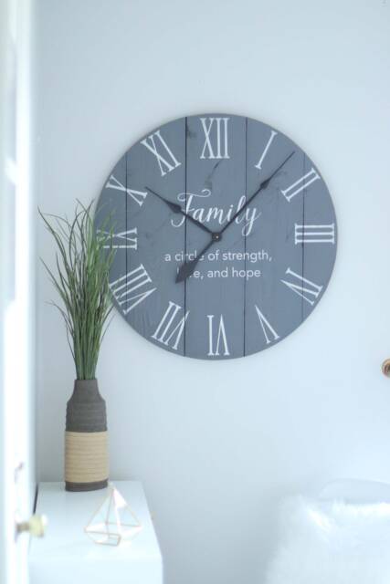 Large Slate Grey Wall Clock 30 - image 1