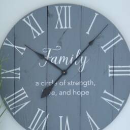 Large Slate Grey Wall Clock 30 - thumbnail 2
