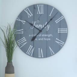 Large Slate Grey Wall Clock 30 - thumbnail 4