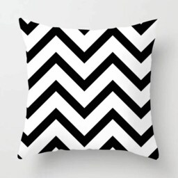 Geometric Cushion Covers - Modern Home Decor Grey White Black 18x18 - thumbnail 3