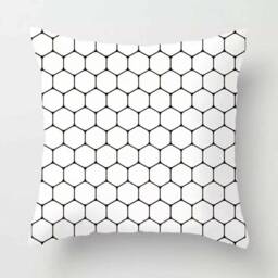 Geometric Cushion Covers - Modern Home Decor Grey White Black 18x18 - thumbnail 2