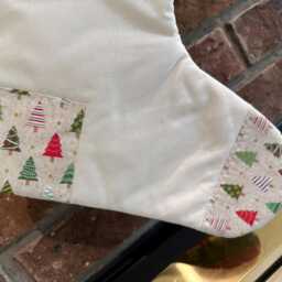 Personalized Quilted Christmas Stocking, Handmade Holiday Decor - thumbnail 4