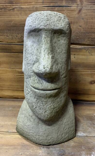 stone Garden Easter Island Head/ Moai/ Tiki Concrete Ornament - image 1