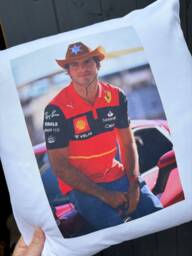 Carlos Sainz Cowboy Cushion - F1 Ferrari Racing