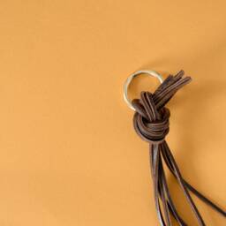 Dark Brown Leather Hanging Planter Indoor Plant Hanger - thumbnail 3