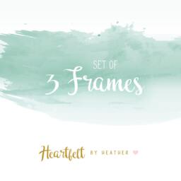 Personalized Picture Frame Set Of 3 - Hand-Painted, Custom Stamped - thumbnail 1
