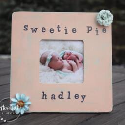 Personalized Picture Frame Set Of 3 - Hand-Painted, Custom Stamped - thumbnail 3