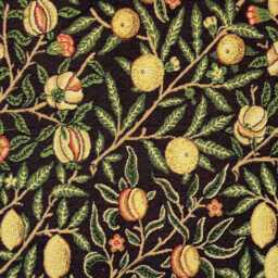 Custom Made William Morris Pomegranate Ebony Blackout/Lining Curtains Pinch /Triple Pleat