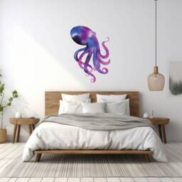 Large Octopus Wall Decal, Ocean Nursery Art, Sea Life Sticker - Thevinylcreations - thumbnail 4