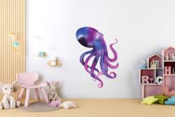 Large Octopus Wall Decal, Ocean Nursery Art, Sea Life Sticker - Thevinylcreations