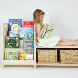 Montessori Wooden Bookshelf, Baltic Birch Plywood, Personalized - thumbnail 2